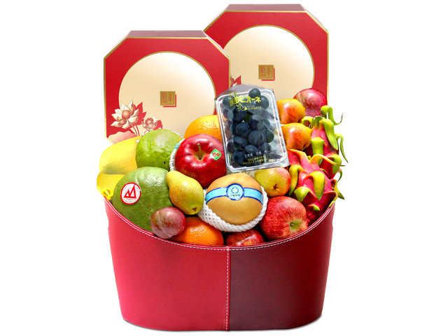 Mid-Autumn Gift Hamper - Mid Autumn Peninsula Moon Cake With Luxury Permium Fruit Hamper FH175 - L76601006 Photo