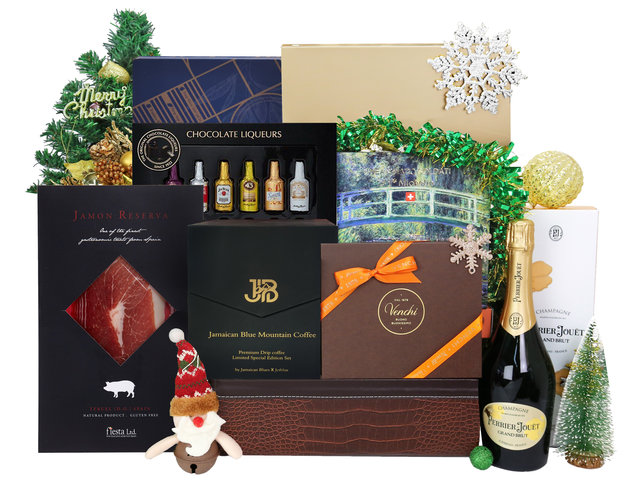 Wine n Food Hamper - Christmas Luxury Gift Hamper v12 - XH1116A7 Photo